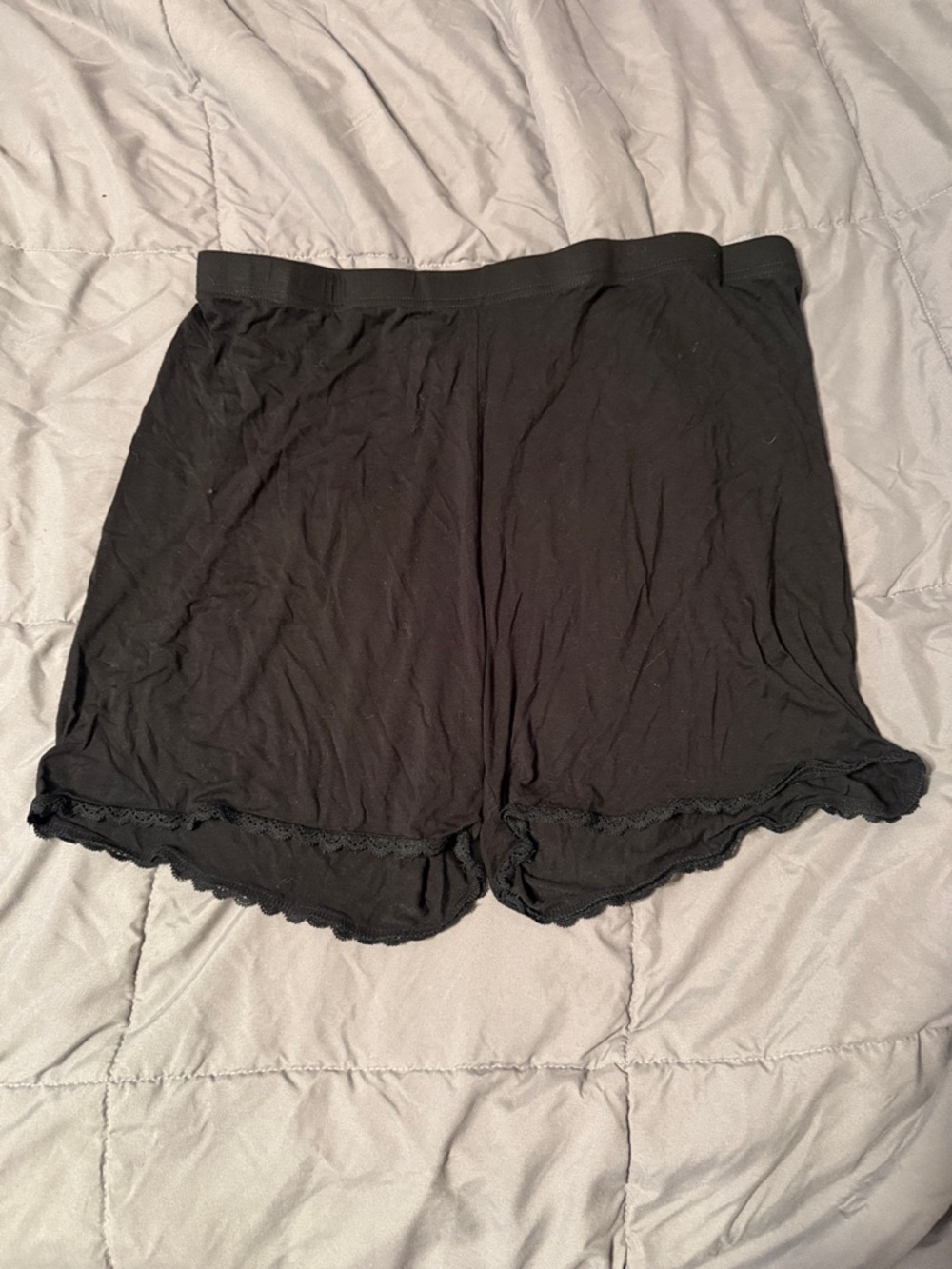 Women’s Black Lace Trim Shorts